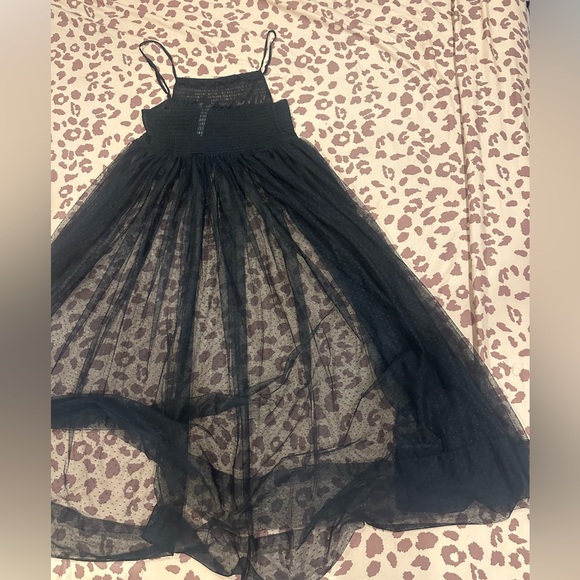Free People Dresses & Skirts - Free People Black Sheer Spaghetti Strap maxi Dress